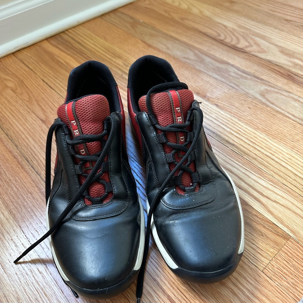 Prada Black and Red Men's Sneakers - Picture 2 of 6